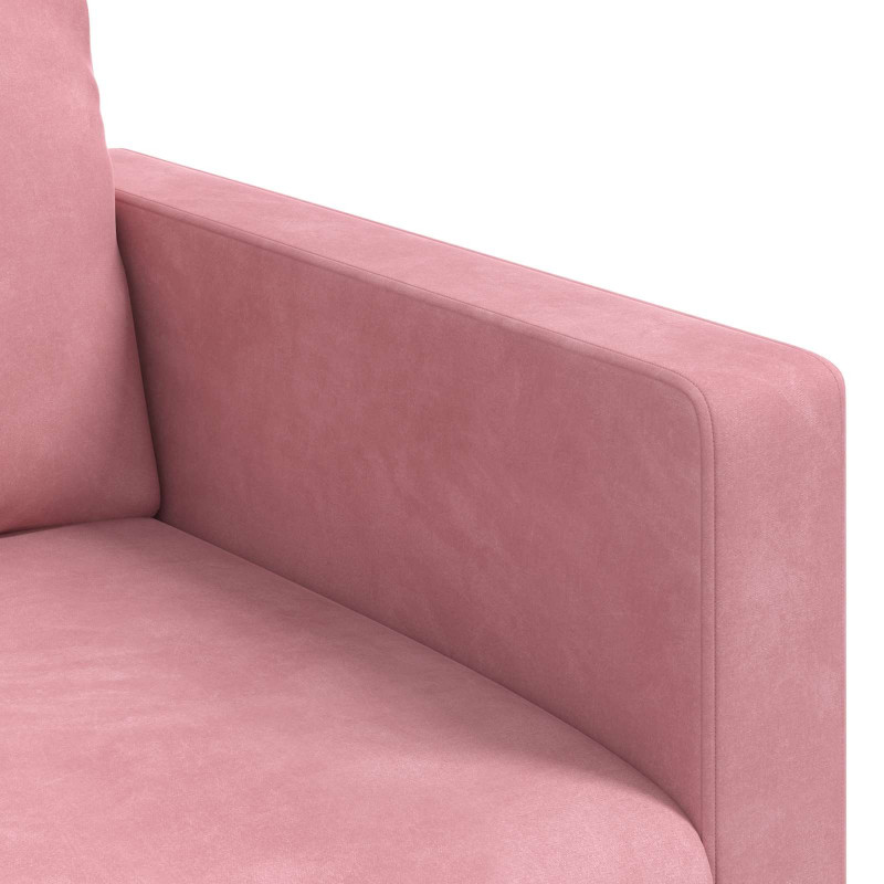 Sofa Różowy 138 x 78 x 80 cm Aksamit