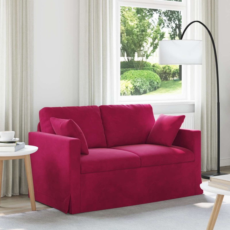 Sofa Czerwone wino 138 x 78 x 80 cm Aksamit