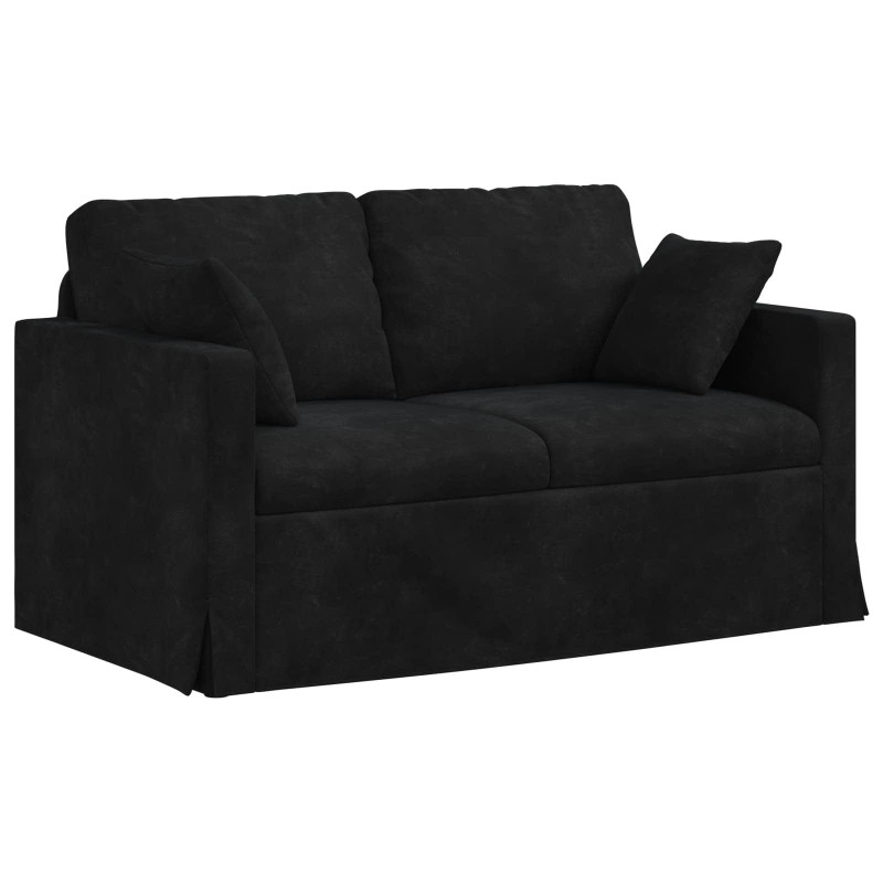 Sofa Czarny 138 x 78 x 80 cm Aksamit