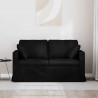 Sofa Czarny 138 x 78 x 80 cm Aksamit