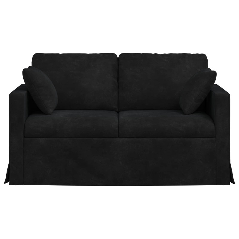 Sofa Czarny 138 x 78 x 80 cm Aksamit