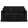 Sofa Czarny 138 x 78 x 80 cm Aksamit