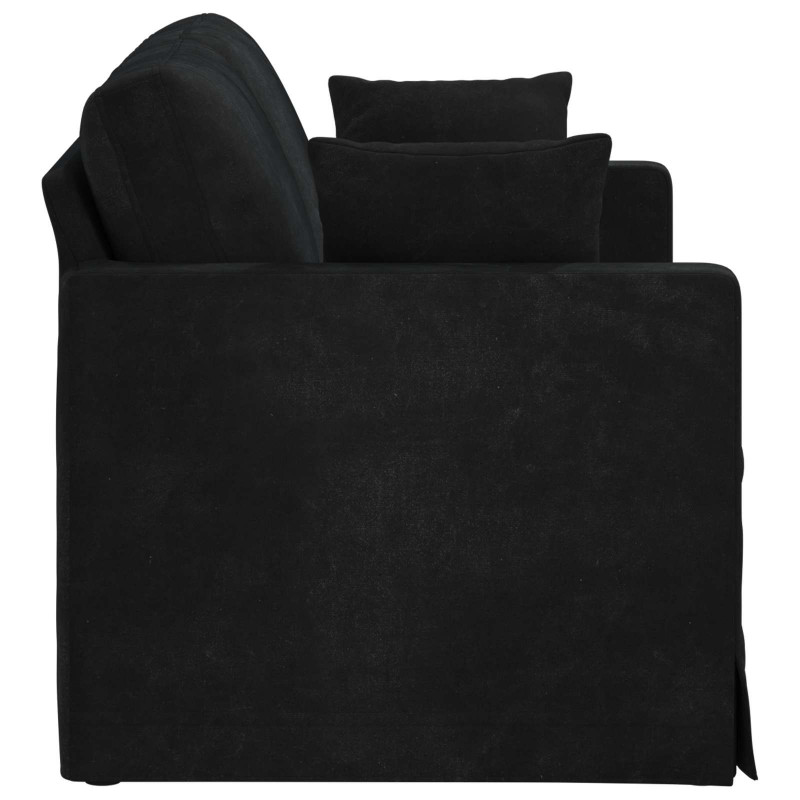 Sofa Czarny 138 x 78 x 80 cm Aksamit