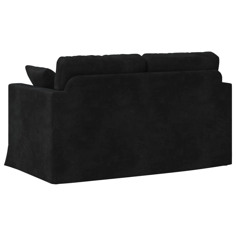 Sofa Czarny 138 x 78 x 80 cm Aksamit