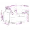 Sofa Czarny 138 x 78 x 80 cm Aksamit