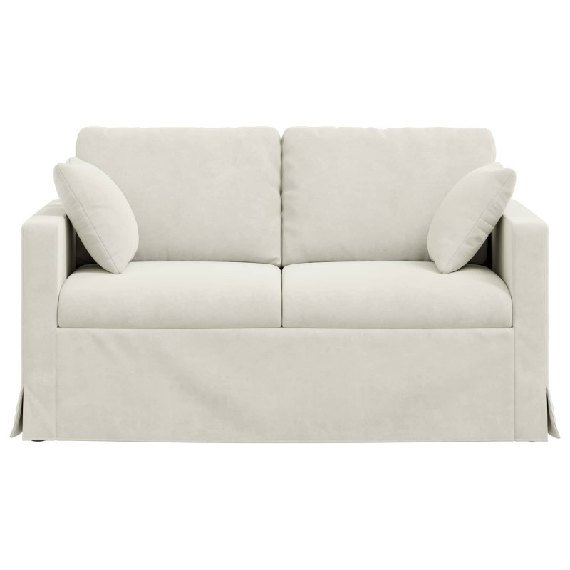 Sofa Kremowy 138 x 78 x 80 cm Aksamit