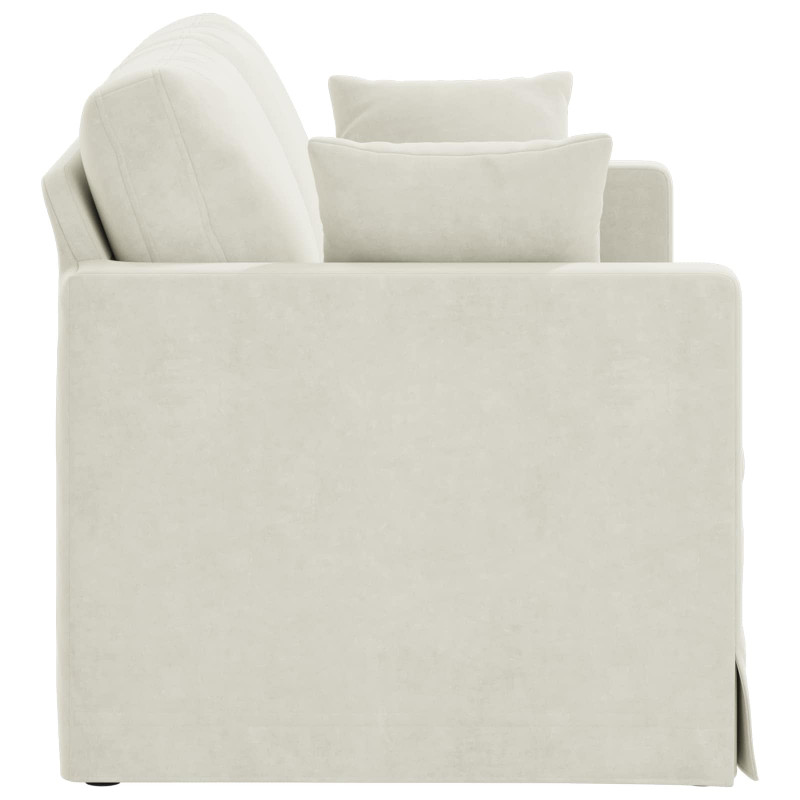 Sofa Kremowy 138 x 78 x 80 cm Aksamit