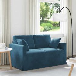 Sofa Niebieski 138 x 78 x 80 cm Aksamit