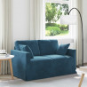 Sofa Niebieski 138 x 78 x 80 cm Aksamit