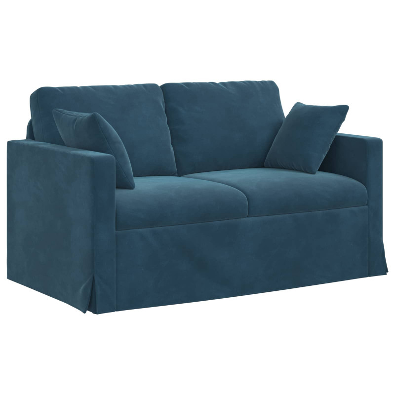 Sofa Niebieski 138 x 78 x 80 cm Aksamit