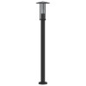 Lampy ogrodowe na słupku, 3 szt., czarne, 100 cm, stal