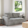Sofa Jasnoszary 158 x 78 x 80 cm Aksamit