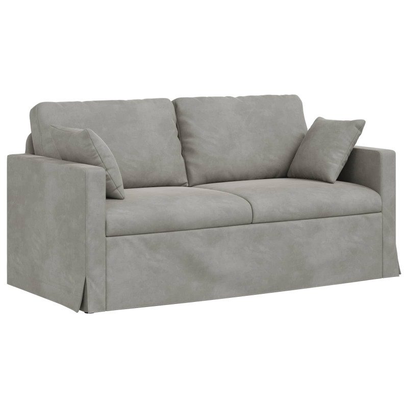 Sofa Jasnoszary 158 x 78 x 80 cm Aksamit