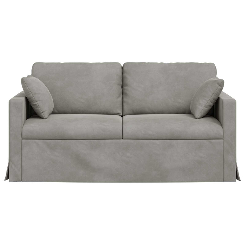 Sofa Jasnoszary 158 x 78 x 80 cm Aksamit