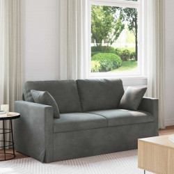 Sofa Ciemnoszary 158 x 78 x 80 cm Aksamit