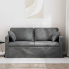 Sofa Ciemnoszary 158 x 78 x 80 cm Aksamit