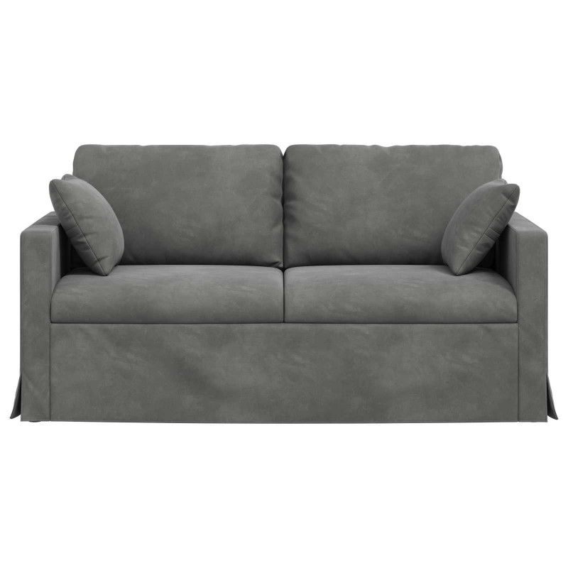 Sofa Ciemnoszary 158 x 78 x 80 cm Aksamit