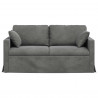 Sofa Ciemnoszary 158 x 78 x 80 cm Aksamit