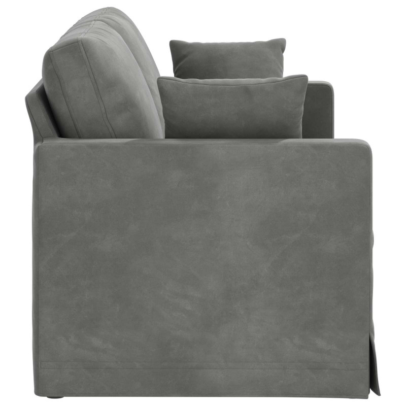 Sofa Ciemnoszary 158 x 78 x 80 cm Aksamit