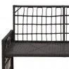 Ławka ogrodowa Gładki Czarny i Ciemnoszary 116 x 55 x 82 cm