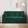 Sofa Ciemna zieleń 158 x 78 x 80 cm Aksamit