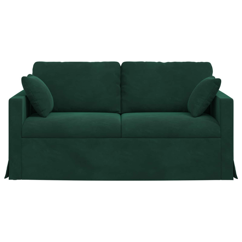 Sofa Ciemna zieleń 158 x 78 x 80 cm Aksamit