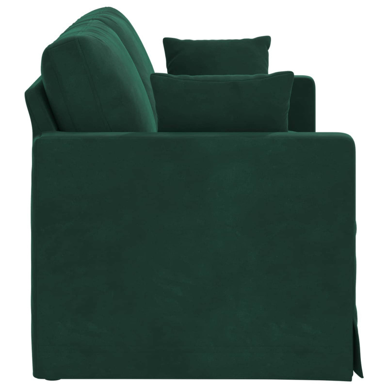 Sofa Ciemna zieleń 158 x 78 x 80 cm Aksamit