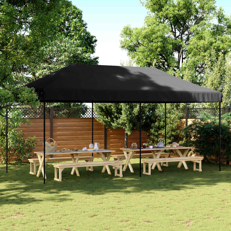 Namiot Imprezowy Czarny 292 x 580 x 315 cm Materiał Oxford
