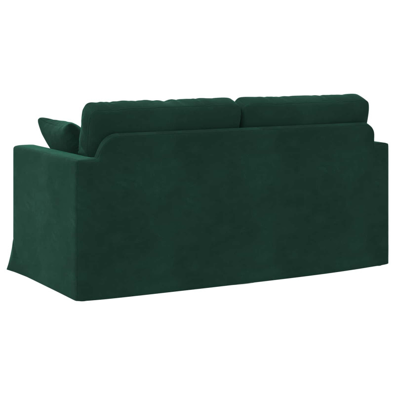 Sofa Ciemna zieleń 158 x 78 x 80 cm Aksamit