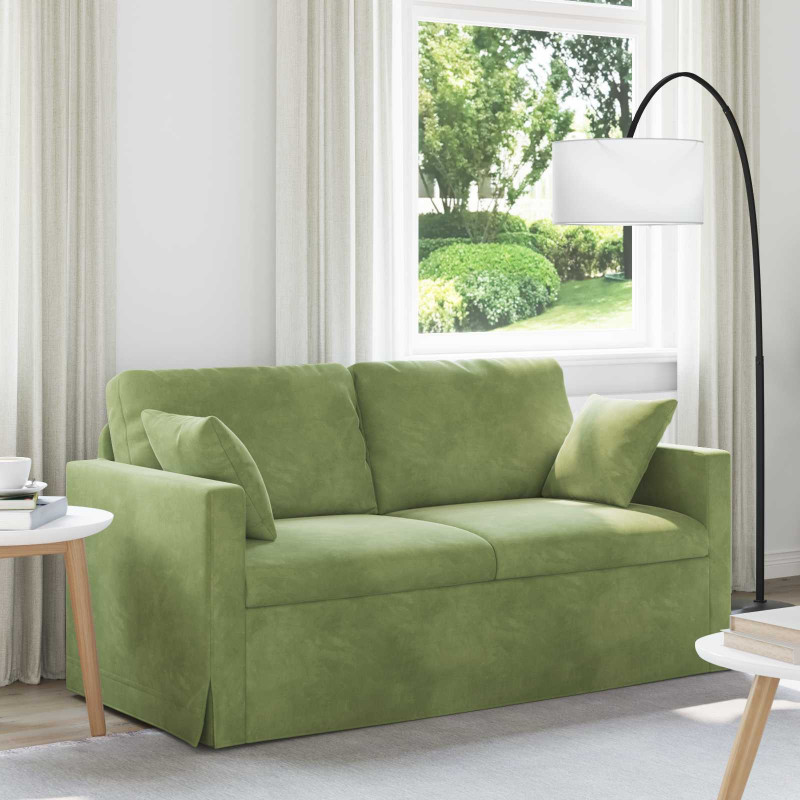 Sofa Jasnozielony 158 x 78 x 80 cm Aksamit