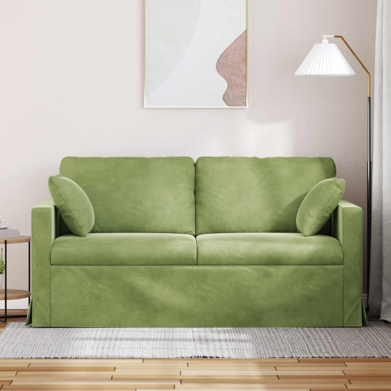 Sofa Jasnozielony 158 x 78 x 80 cm Aksamit