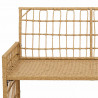 Ławka ogrodowa Gładki Naturalny i Kremowy 116 x 55 x 82 cm