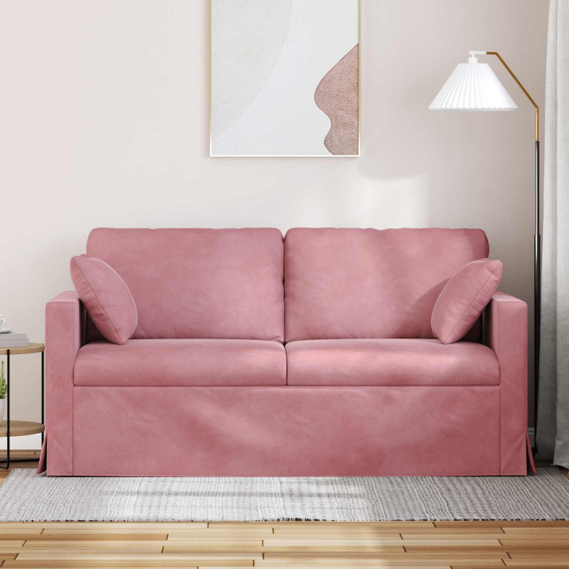 Sofa Różowy 158 x 78 x 80 cm Aksamit