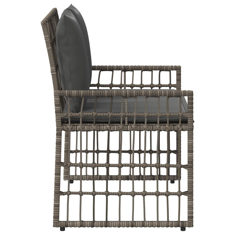 Ławka ogrodowa Gładki Szary i ciemnoszary 116 x 55 x 82 cm