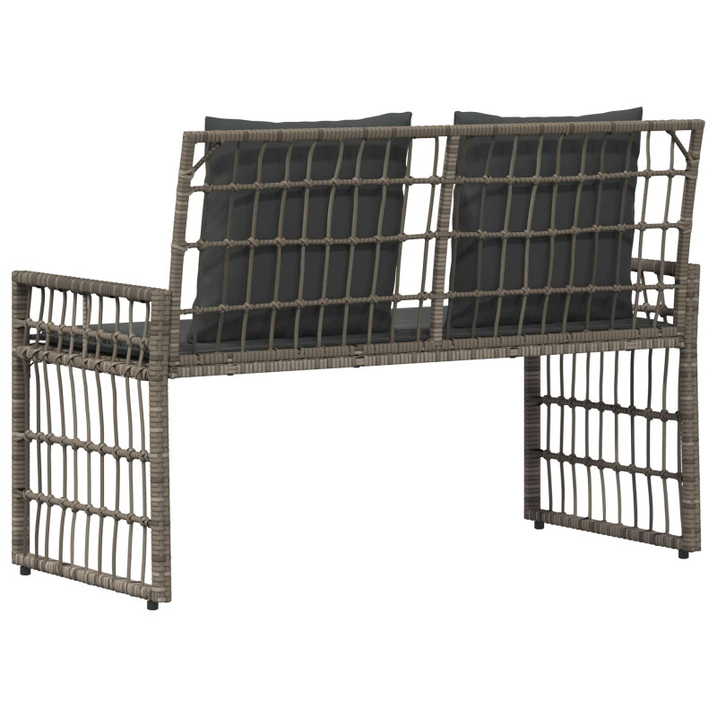 Ławka ogrodowa Gładki Szary i ciemnoszary 116 x 55 x 82 cm