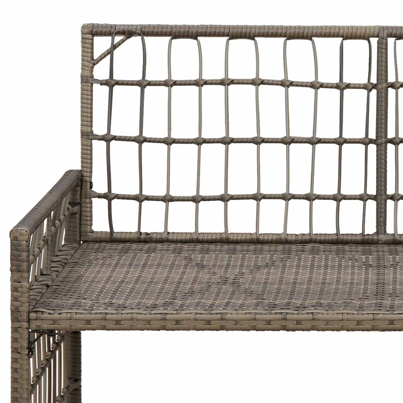 Ławka ogrodowa Gładki Szary i ciemnoszary 116 x 55 x 82 cm