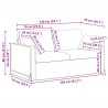 Sofa Czerwone wino 158 x 78 x 80 cm Aksamit
