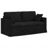 Sofa Czarny 158 x 78 x 80 cm Aksamit