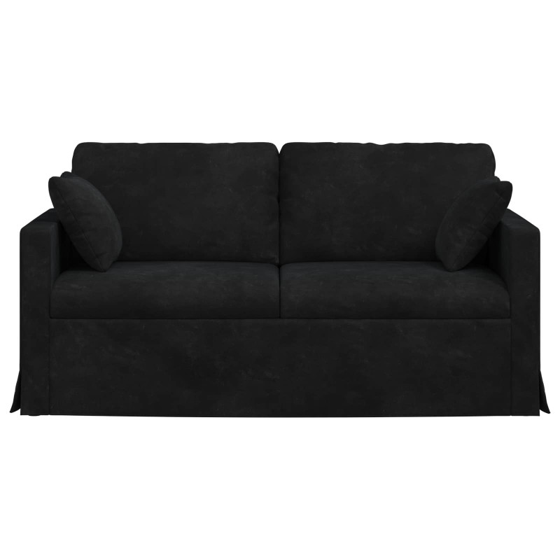 Sofa Czarny 158 x 78 x 80 cm Aksamit