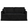 Sofa Czarny 158 x 78 x 80 cm Aksamit