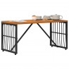 Stół na Zewnątrz Czarny 80 x 40 x 40 cm Stal i poli rattan