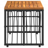 Stół na Zewnątrz Czarny 80 x 40 x 40 cm Stal i poli rattan