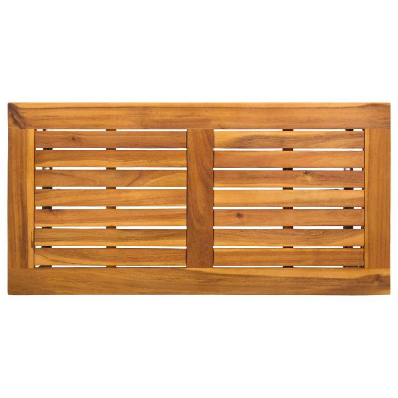 Stół na Zewnątrz Czarny 80 x 40 x 40 cm Stal i poli rattan