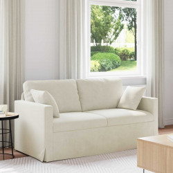 Sofa Kremowy 158 x 78 x 80 cm Aksamit