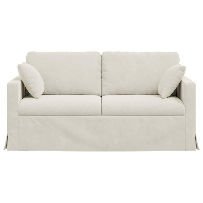 Sofa Kremowy 158 x 78 x 80 cm Aksamit