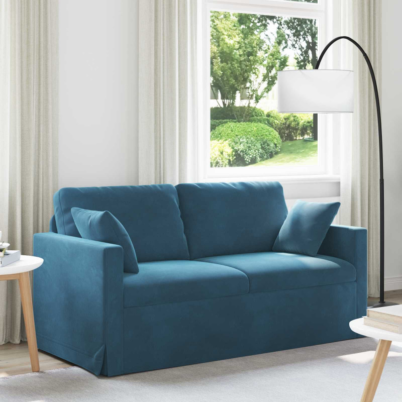 Sofa Niebieski 158 x 78 x 80 cm Aksamit