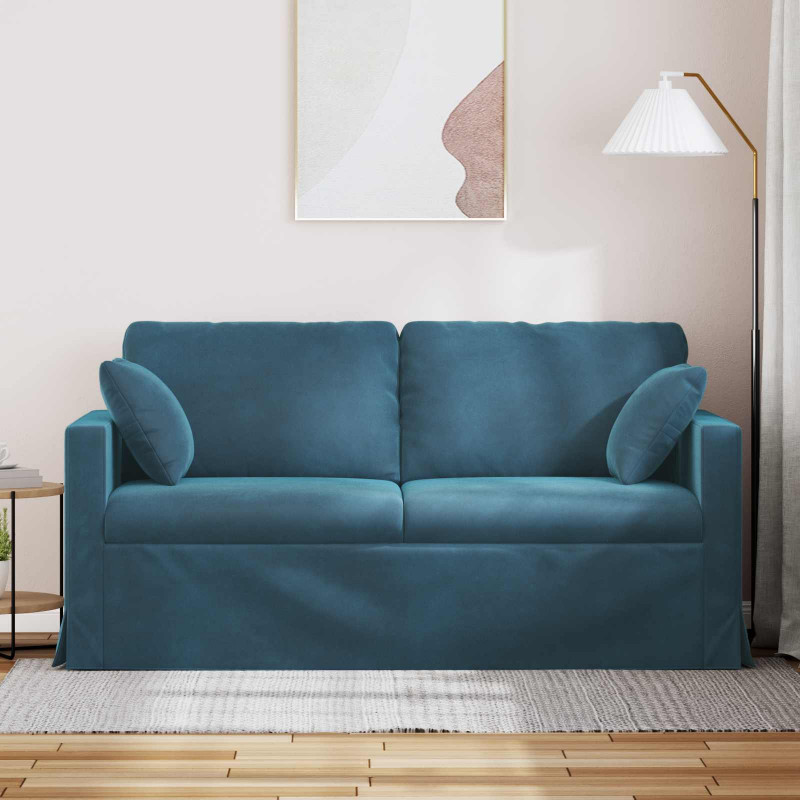 Sofa Niebieski 158 x 78 x 80 cm Aksamit