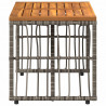Stół na Zewnątrz Szary 80 x 40 x 40 cm Stal i poli rattan