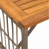 Stół na Zewnątrz Szary 80 x 40 x 40 cm Stal i poli rattan