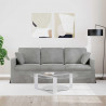 Sofa Jasnoszary 198 x 78 x 80 cm Aksamit